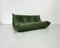 Divano a tre posti Togo in pelle verde foresta di Michel Ducaroy per Ligne Roset, Francia., Immagine 4