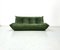 Divano a tre posti Togo in pelle verde foresta di Michel Ducaroy per Ligne Roset, Francia., Immagine 1