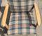 Danish Highback Checkered Wool & Oak Easy Chair from Getama, 1970s, Image 9