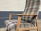 Danish Highback Checkered Wool & Oak Easy Chair from Getama, 1970s 8