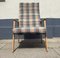 Danish Highback Checkered Wool & Oak Easy Chair from Getama, 1970s, Image 5