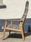 Danish Highback Checkered Wool & Oak Easy Chair from Getama, 1970s 7