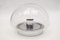 Lampada a forma di fungo in vetro trasparente e placcata in cromo di Inclusions, anni '60, Immagine 3
