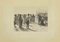 Eugène Burnand, Mourning, Etching, Late 19th Century 1