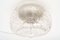 Lámpara Donut de vidrio transparente y cromo con inclusiones, años 60, Imagen 1