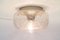 Lámpara Donut de vidrio transparente y cromo con inclusiones, años 60, Imagen 6