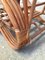 Round French Bamboo & Rattan Pretzel-Shaped Lounge Chair, 1950s 10