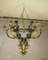 Lampadario Grande in Ferro Battuto e Lampada a Sospensione Rivettata, Immagine 1