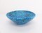 Turquoise Blue Sea Foam and Enamelled Ceramic Fruit Bowl, 1950 1