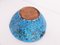 Turquoise Blue Sea Foam and Enamelled Ceramic Fruit Bowl, 1950, Image 6