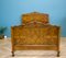 Cama doble británica Art Déco de chapa de nogal, años 30, Imagen 2