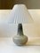 Swedish Modern Stoneware Table Lamp in Dusty Green Glaze, 1970s, Image 1