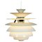Lampe à Suspension Snowball Blanche par Poul Henningsen pour Poulsen, 1970s 1
