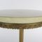 Hollywood Regency Faux Onyx & Brass Dolphin Footed Side Table, 1960s 3