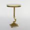 Hollywood Regency Faux Onyx & Brass Dolphin Footed Side Table, 1960s 1