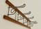 Folding Coat Rack in Walnut and Bent Metal, 1900s 3