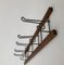 Folding Coat Rack in Walnut and Bent Metal, 1900s 4