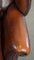 Chesterfield Wing Chair in Brown Cow Leather 8