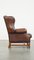 Chesterfield Wing Chair in Brown Cow Leather 3