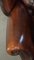 Chesterfield Wing Chair in Brown Cow Leather 7