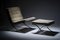 Silla Barcelona y otomana de Ludwig Mies Van Der Rohe, años 90. Juego de 2, Imagen 1