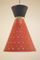 Mid-Century Italian Red & Black Diabolo Shaped Pendant Lamp, 1950s 13