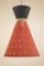 Mid-Century Italian Red & Black Diabolo Shaped Pendant Lamp, 1950s, Image 13