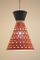 Mid-Century Italian Red & Black Diabolo Shaped Pendant Lamp, 1950s 4