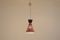 Lampe à Suspension Forme Diabolo Mid-Century Rouge et Noire, Italie,1950s 2