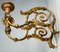 Appliques Murales Torche Louis XV en Fer Forgé avec Parties en Bois Tournées Dorées à la Feuille d'Or, Italie, Set de 2 3