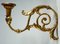 Applique Luigi XV Torch in ferro battuto con parti in legno tornite e dorate in foglia, Italia, set di 2, Immagine 2