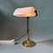Vintage Bankers Lamp with White Glass Lampshade, Image 6