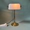 Vintage Bankers Lamp with White Glass Lampshade, Image 2