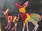 Handmade Deer Family Design Framed Wall Hanging, 1980s 3