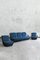 Living Room Set in Dark-Finish Manao Cane with Leather Bindings, 1980s, Set of 3 1