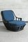 Living Room Set in Dark-Finish Manao Cane with Leather Bindings, 1980s, Set of 3 7