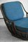 Living Room Set in Dark-Finish Manao Cane with Leather Bindings, 1980s, Set of 3 10