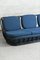 Living Room Set in Dark-Finish Manao Cane with Leather Bindings, 1980s, Set of 3 5