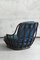 Living Room Set in Dark-Finish Manao Cane with Leather Bindings, 1980s, Set of 3 8