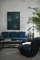 Living Room Set in Dark-Finish Manao Cane with Leather Bindings, 1980s, Set of 3 11