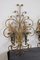 Vergoldete Wandleuchten aus Eisen & Kristallglas, Maison Baguès zugeschrieben, 1950er, 2er Set 16