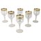 Vintage Murano Wine Glasses with Gold Rim, 1940, Set of 6, Image 1