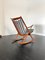 Teak Rocking Chair with Mohair Velvet Cover in Ice Blue by Frank Reenskaug for Bramin, Denmark, 1960s 8