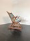 Teak Rocking Chair with Mohair Velvet Cover in Ice Blue by Frank Reenskaug for Bramin, Denmark, 1960s 15