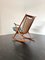 Teak Rocking Chair with Mohair Velvet Cover in Ice Blue by Frank Reenskaug for Bramin, Denmark, 1960s 10