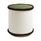 Pouf Il en Vert Graphique Marron Blanc de Lo Decor 1