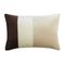 Triple Cushion in Velvet Brown and White Beige from Lo Decor 1