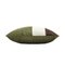 Coussin Triple en Velours Marron Blanc Vert de Lo Decor 2