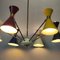 Double Colored Cone Chandelier, 1950s 5