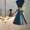 Double Colored Cone Chandelier, 1950s 12